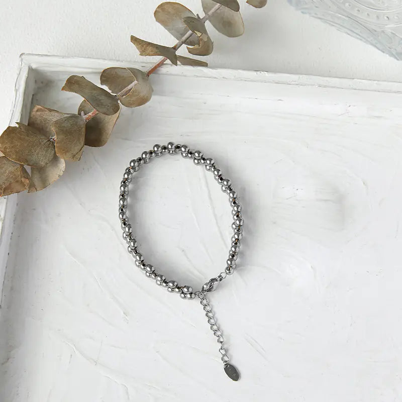 French Retro Multi-Layer Round Beads Bracelet for Women