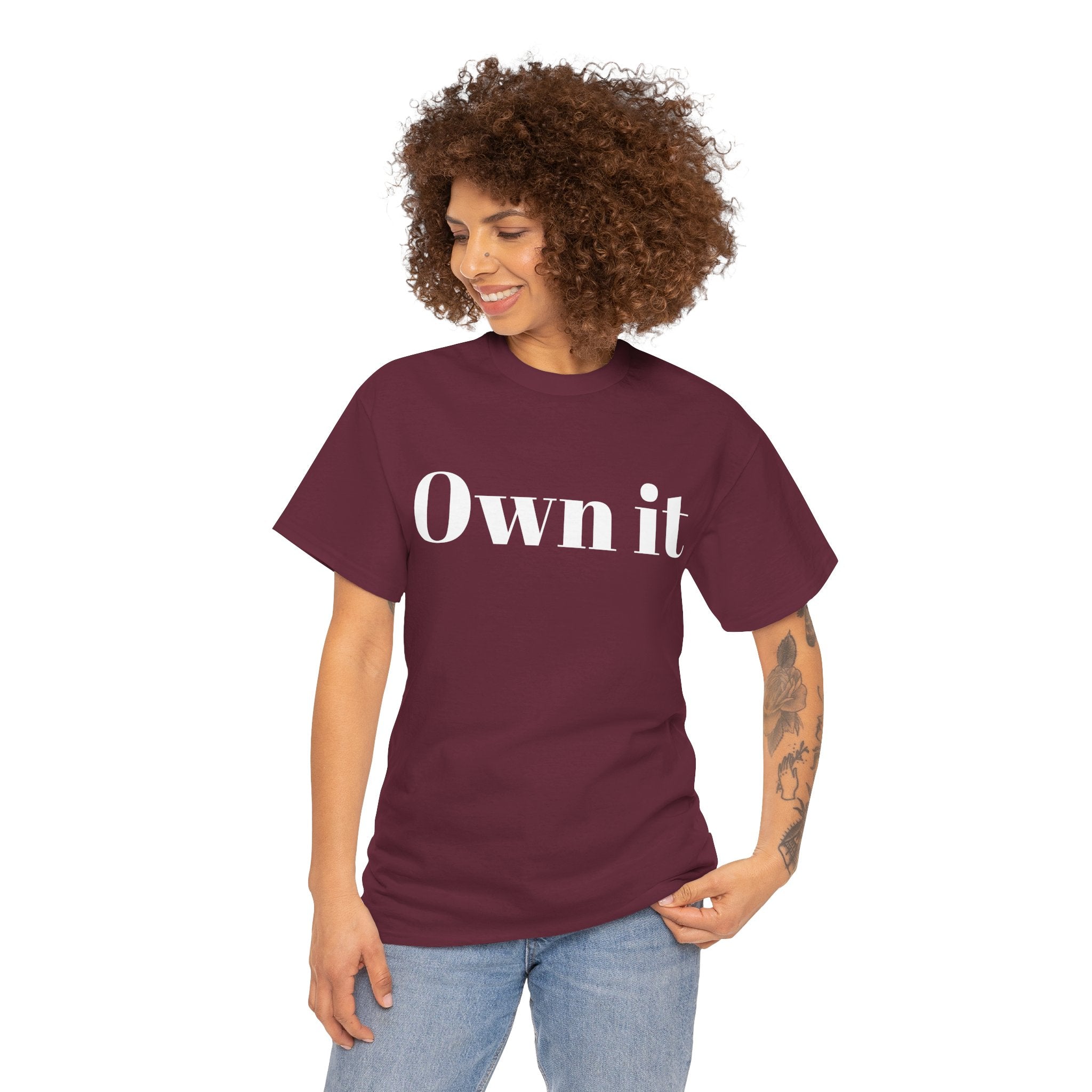 Own it 'Confident Woman' Unisex Heavy Cotton Tee T shirt