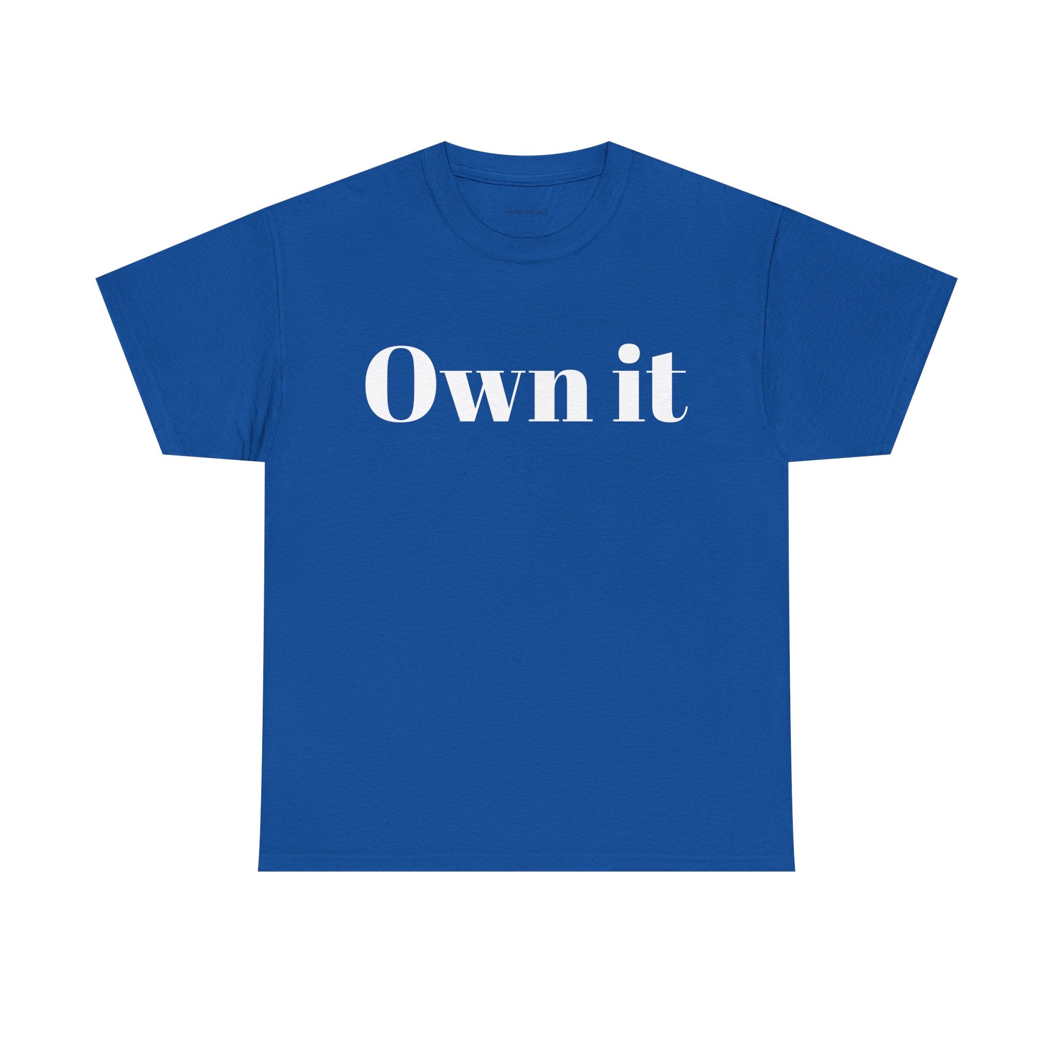 Own it Women Unisex Heavy Cotton Tee T shirt