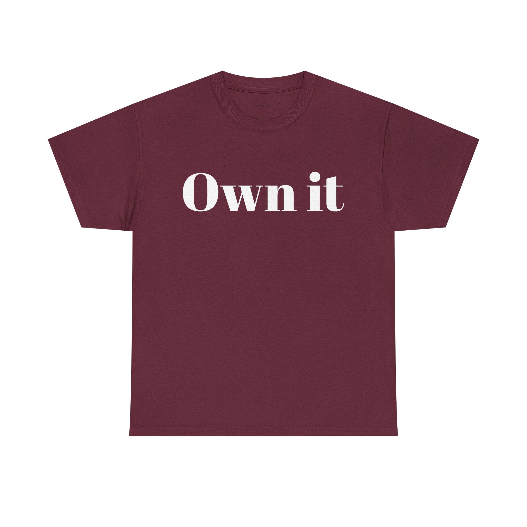 Own it Women Unisex Heavy Cotton Tee T shirt