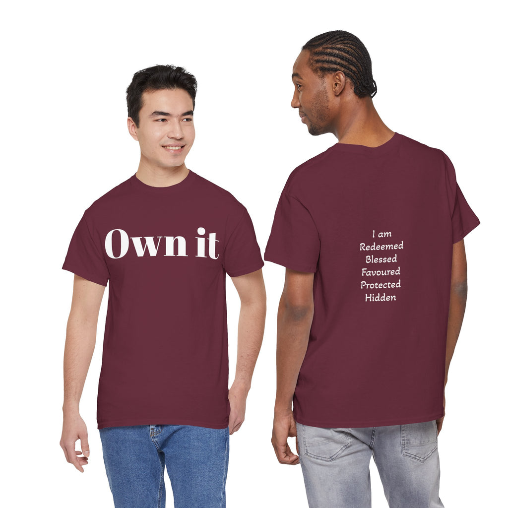 Own it Women Unisex Heavy Cotton Tee T shirt