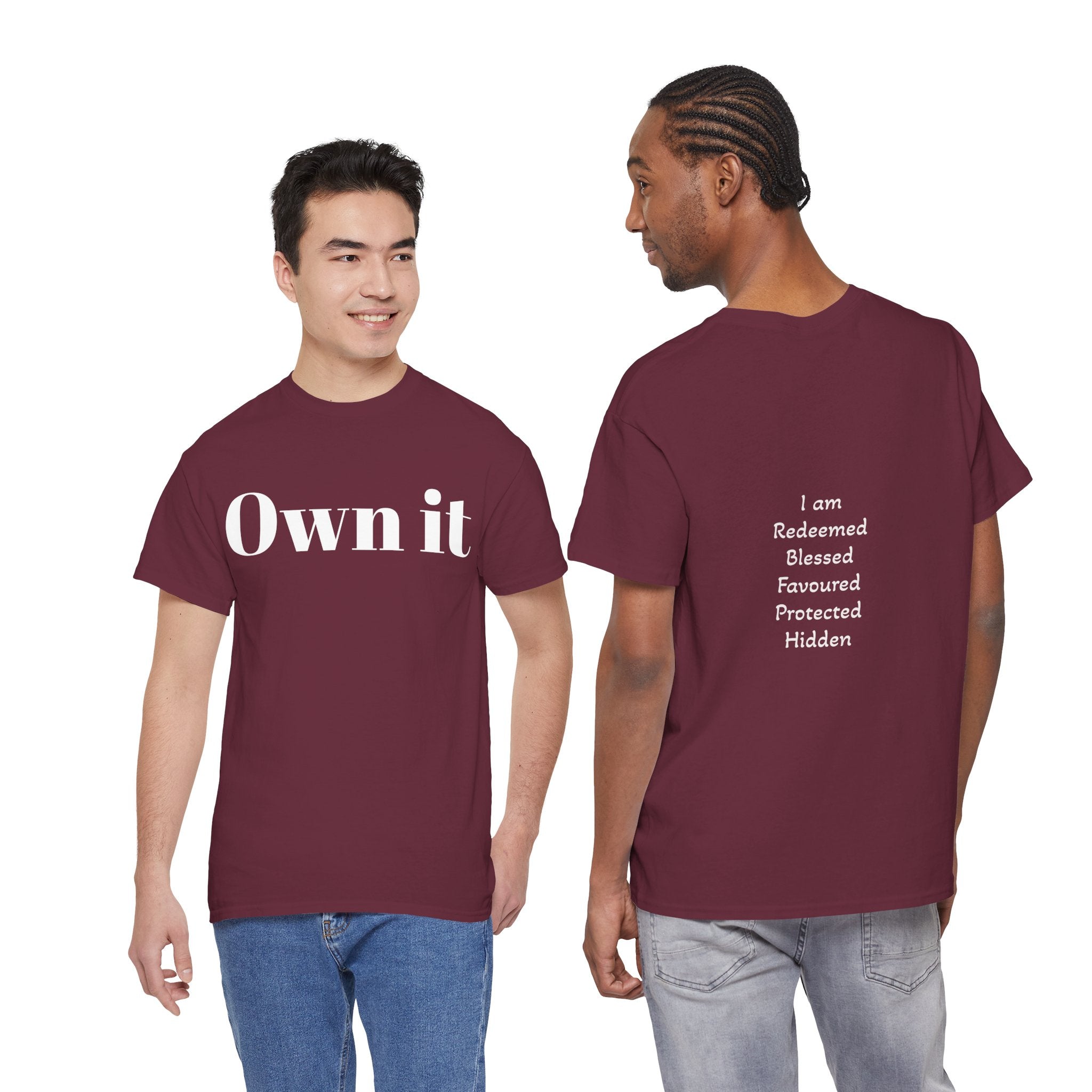 Own it Women Unisex Heavy Cotton Tee T shirt