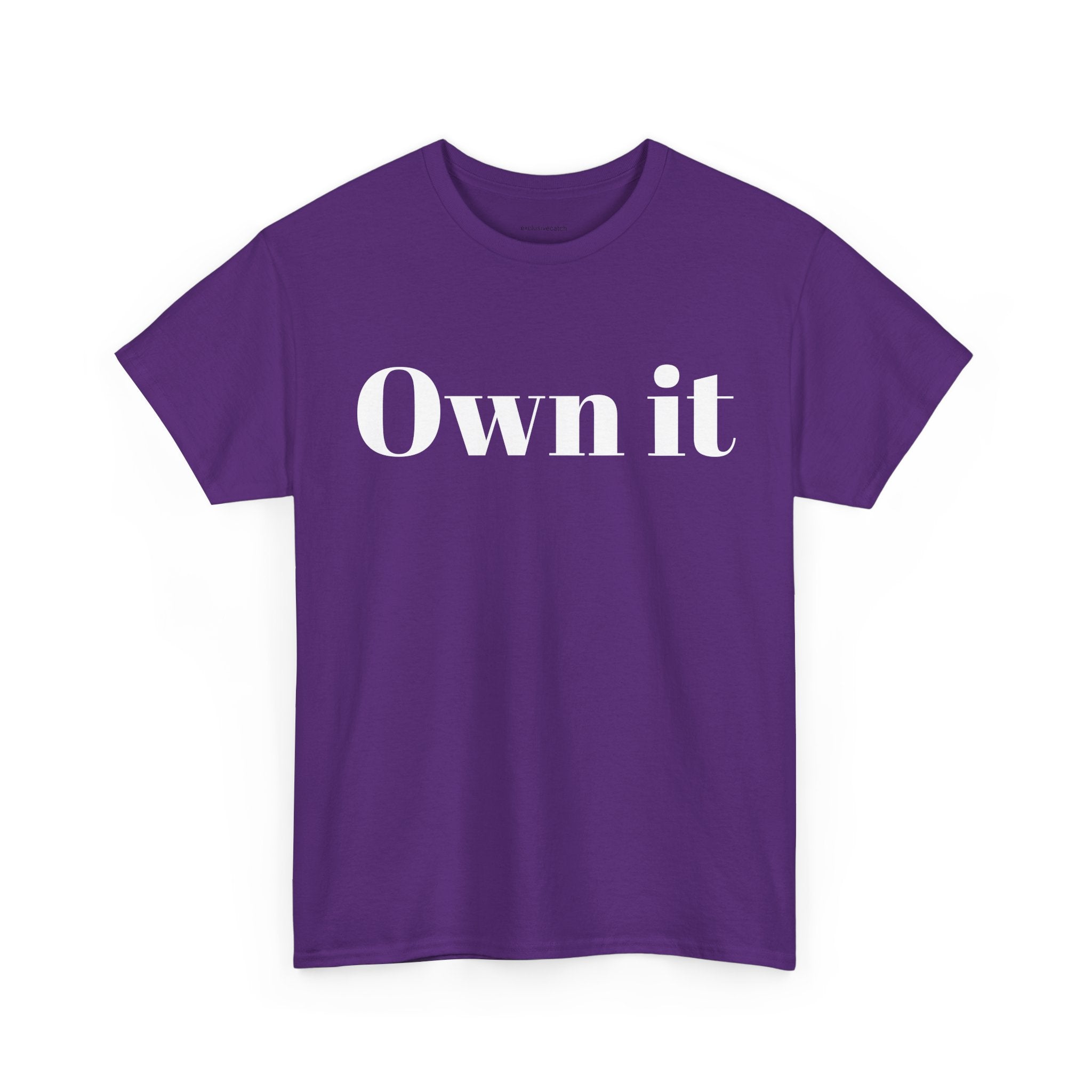 Own it Women Unisex Heavy Cotton Tee T shirt