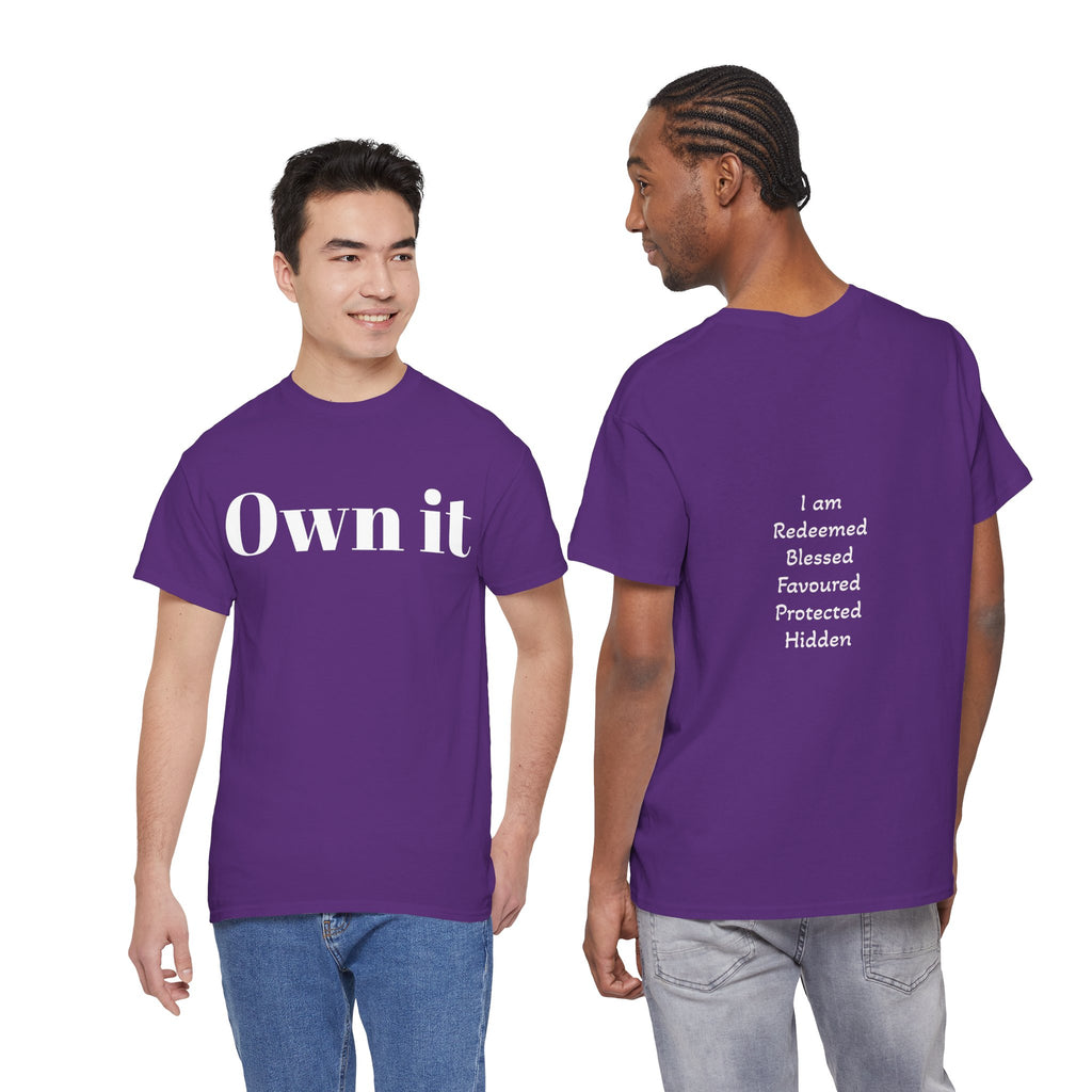 Own it Women Unisex Heavy Cotton Tee T shirt
