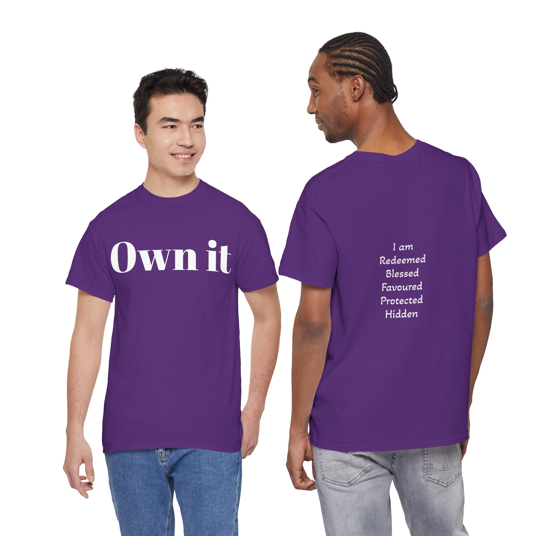 Own it Women Unisex Heavy Cotton Tee T shirt