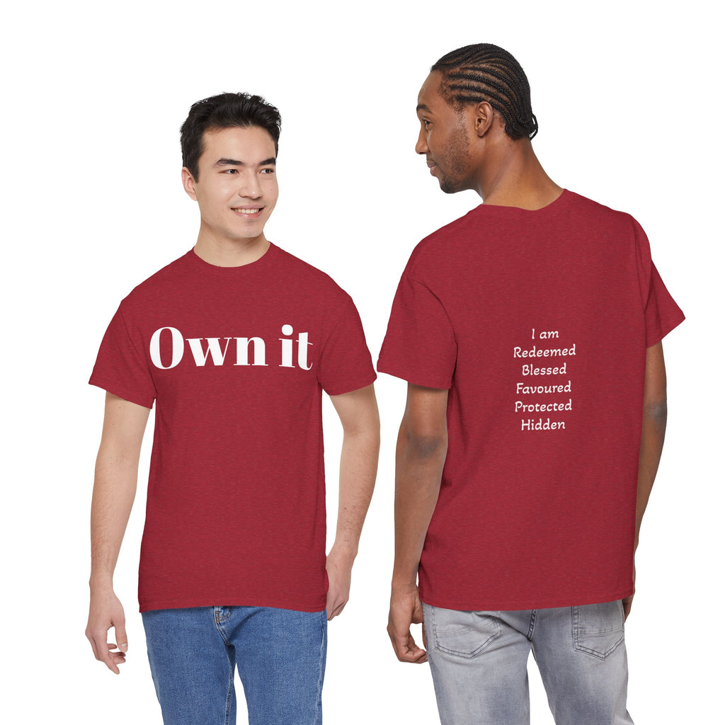 Own it Women Unisex Heavy Cotton Tee T shirt