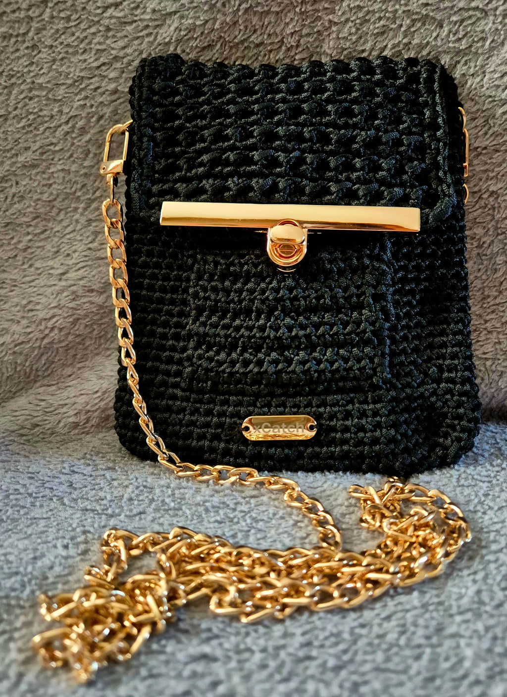 Small-Sized Hand-Knitted Crochet cross body bag handbag