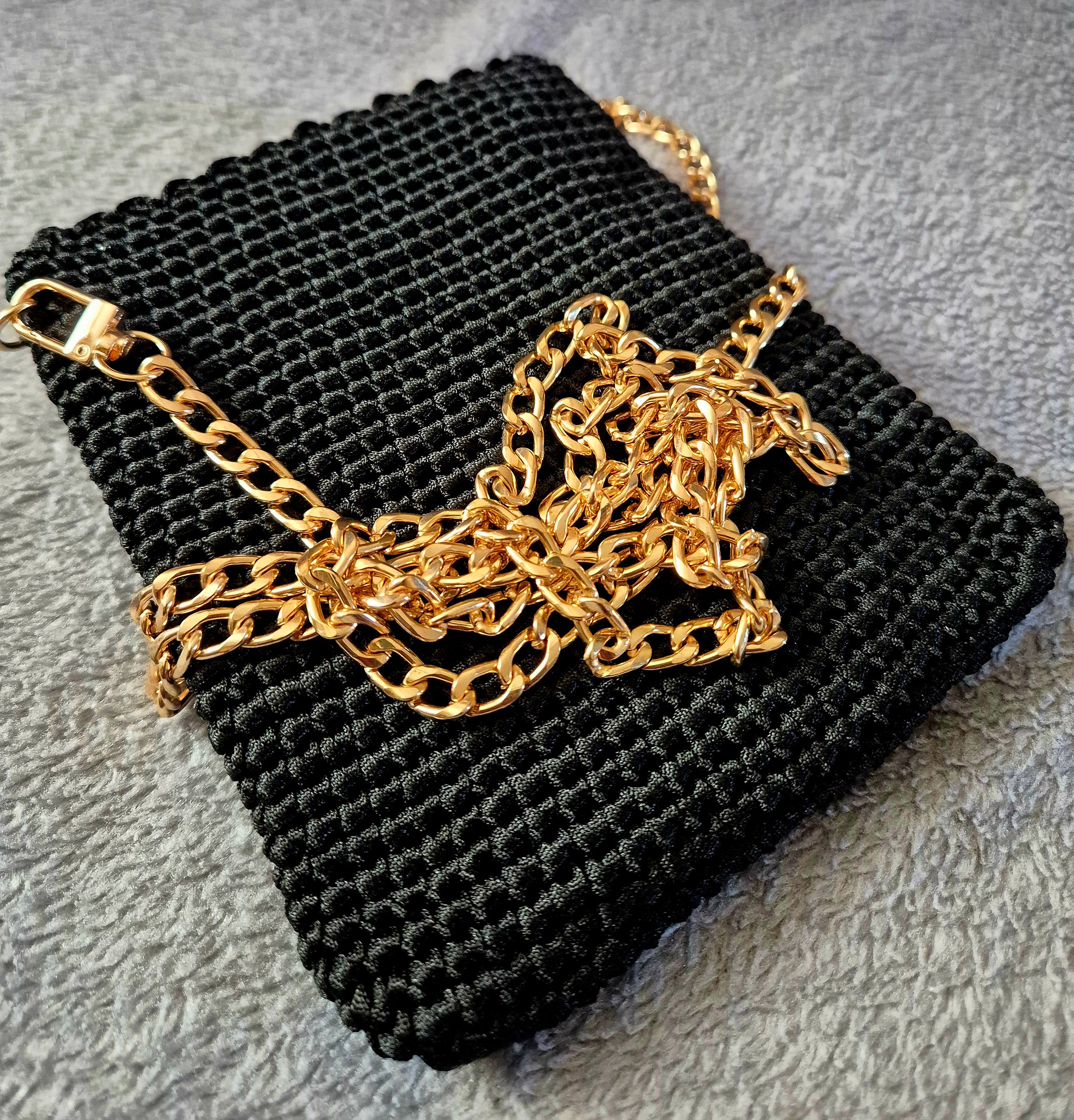 Small-Sized Hand-Knitted Crochet cross body bag handbag