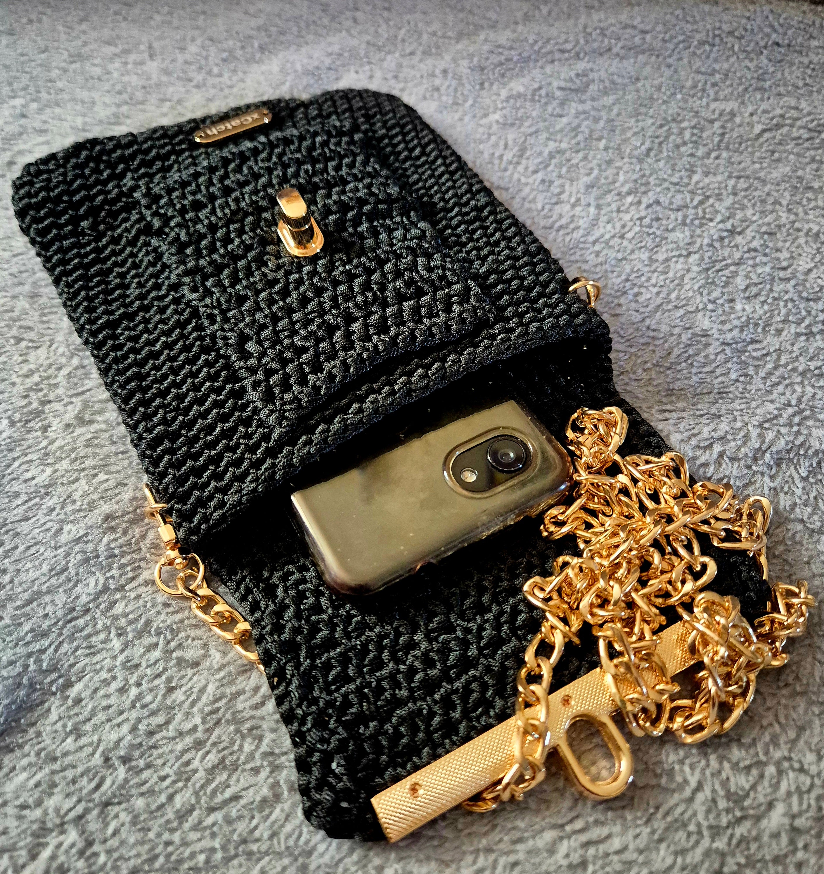 Small-Sized Hand-Knitted Crochet cross body bag handbag