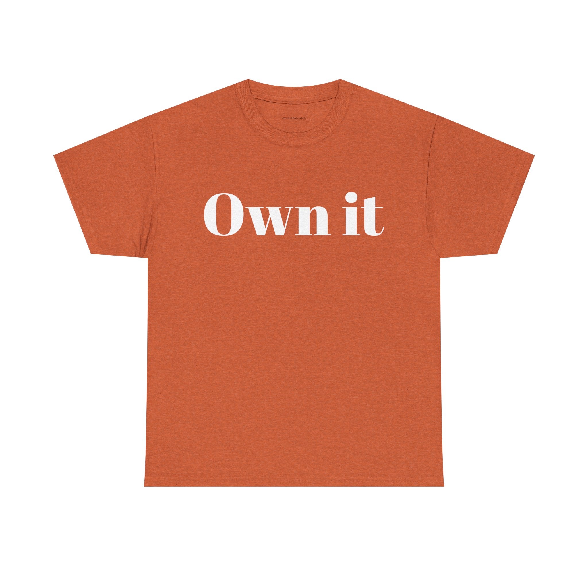 Own it Women Unisex Heavy Cotton Tee T shirt