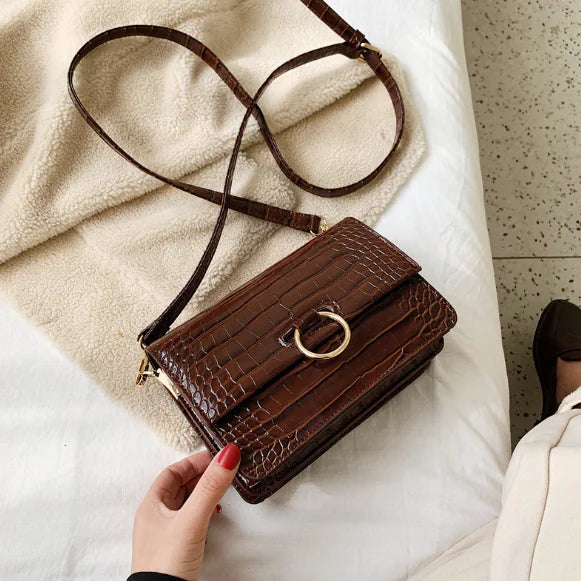 Crocodile Pattern Crossbody Bag - Fashionable Shoulder Bag