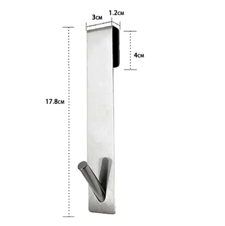 Punch-Free Stainless Steel Bathroom Hook
