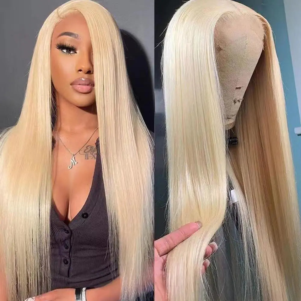 JHXAYW 613 HD Glueless Lace Frontal Wigs Pre-PluckedSimilar Human Hair Synthetic Lace Front Wigs Pre-PluckedLace Front Wigs for Fashion Women 24 inch