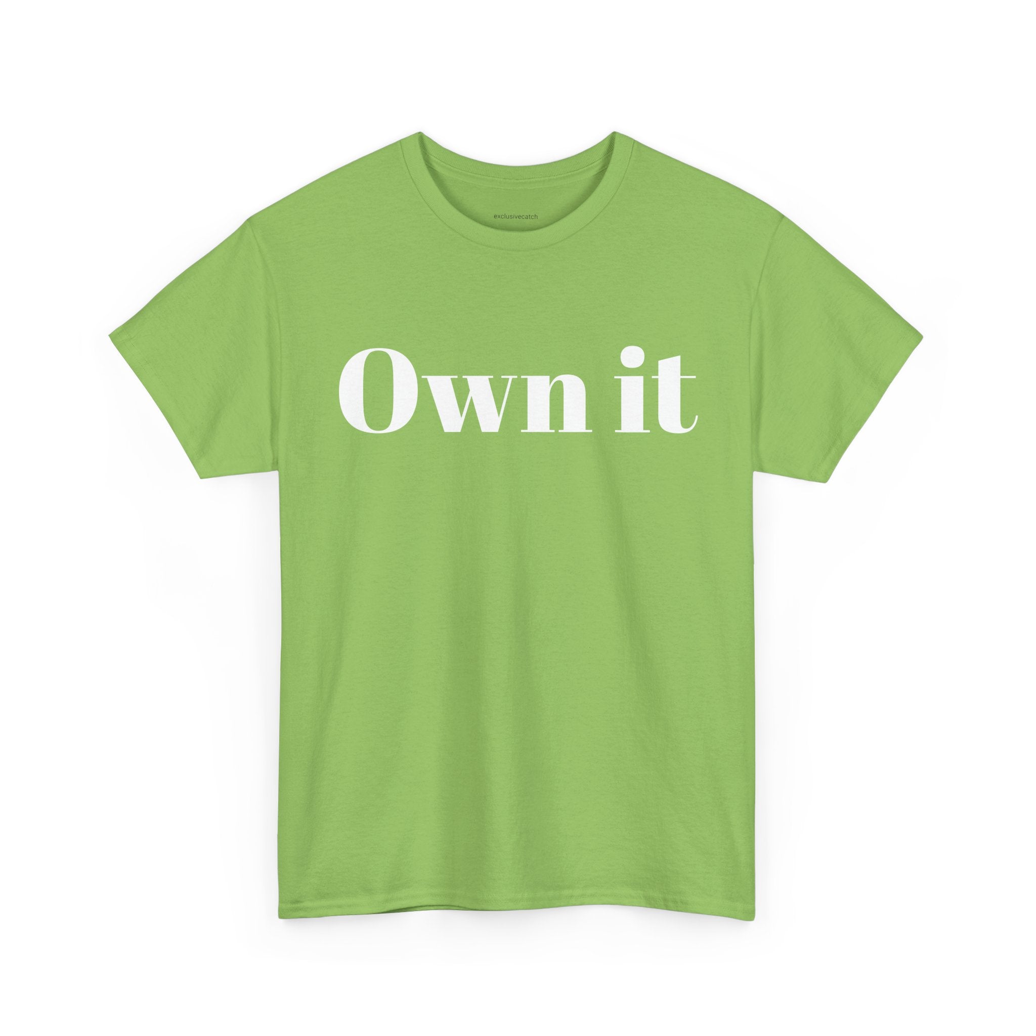 Own it Women Unisex Heavy Cotton Tee T shirt