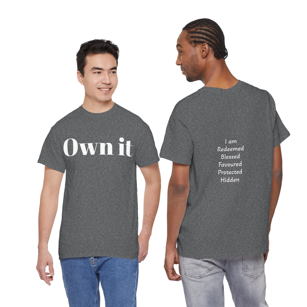 Own it Women Unisex Heavy Cotton Tee T shirt