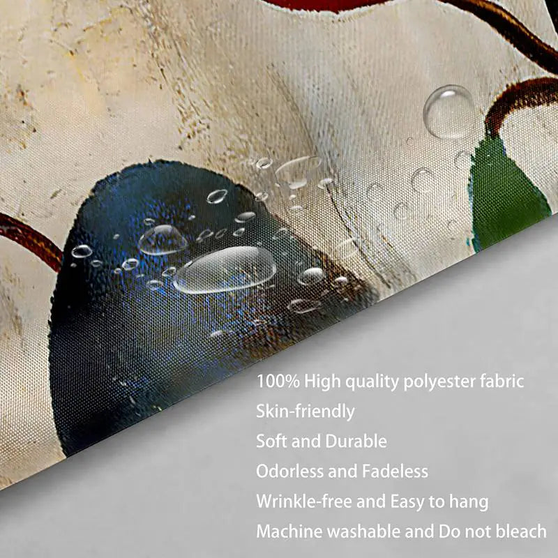 Watercolor Plant Leaves Grommet Curtains (2 Panels)