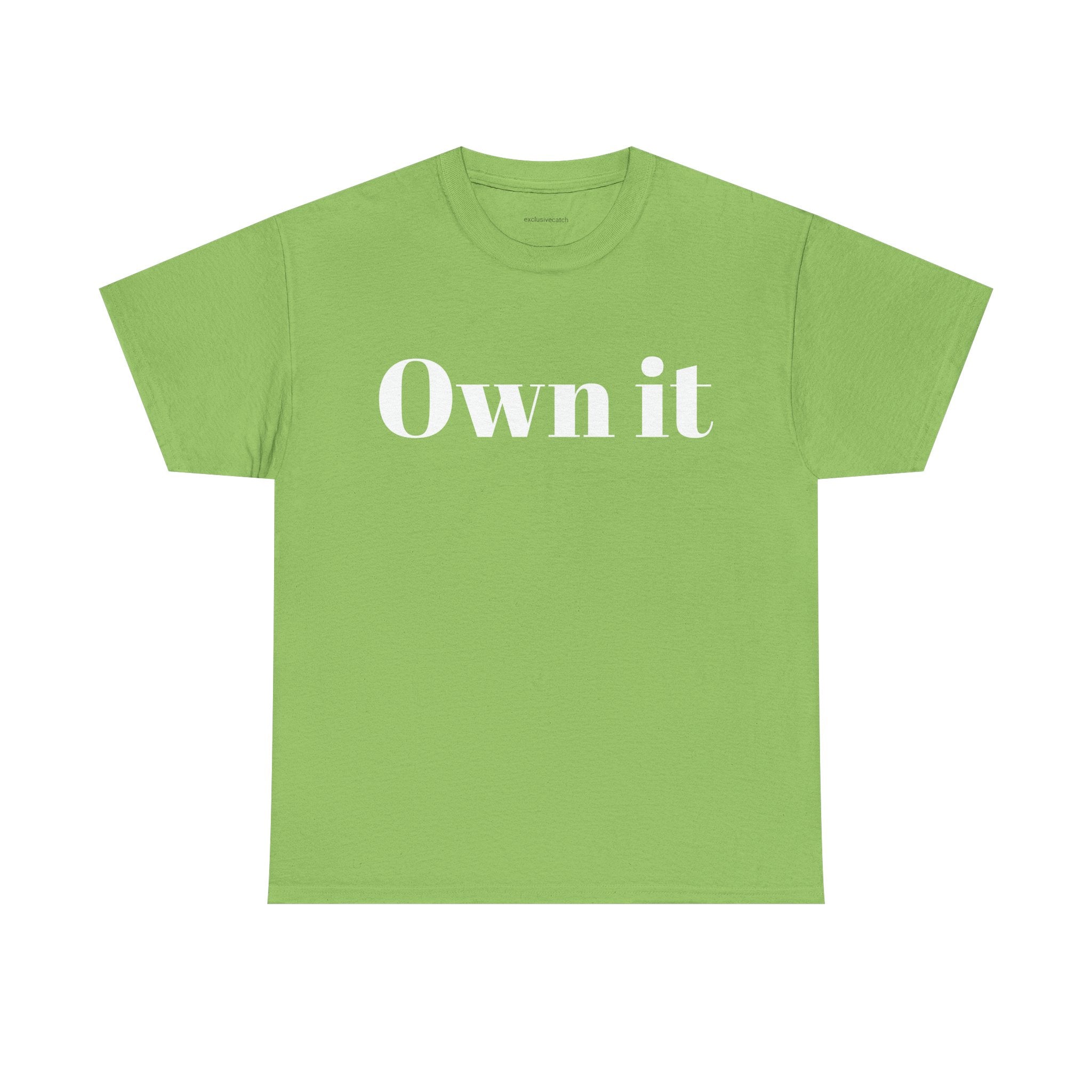 Own it Women Unisex Heavy Cotton Tee T shirt