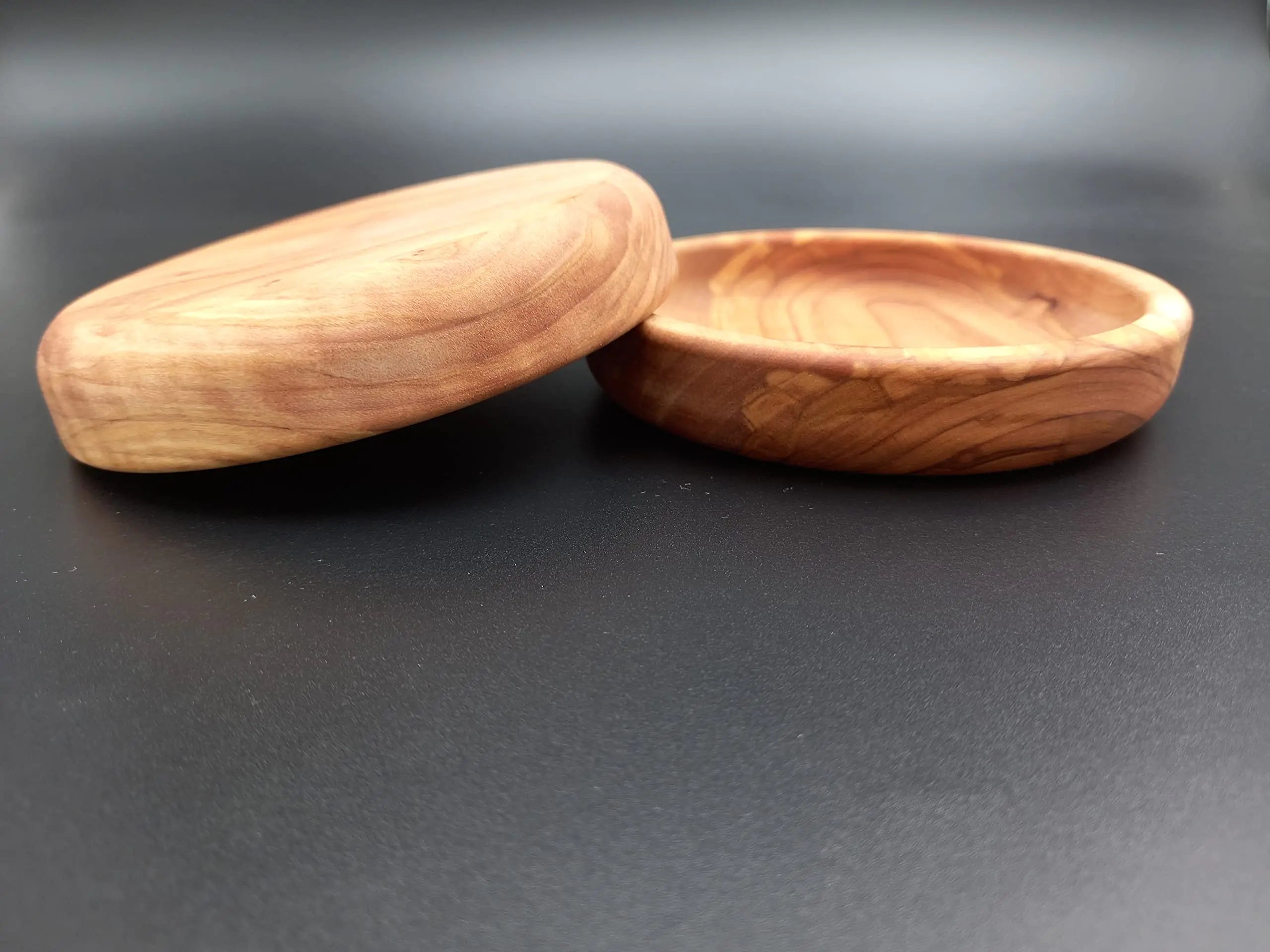 Tubibu Olive Wood Mini Bowls Set Handmade Bowls Handcrafted Wooden Mini Bowls (3.9 x 0.78 inch)