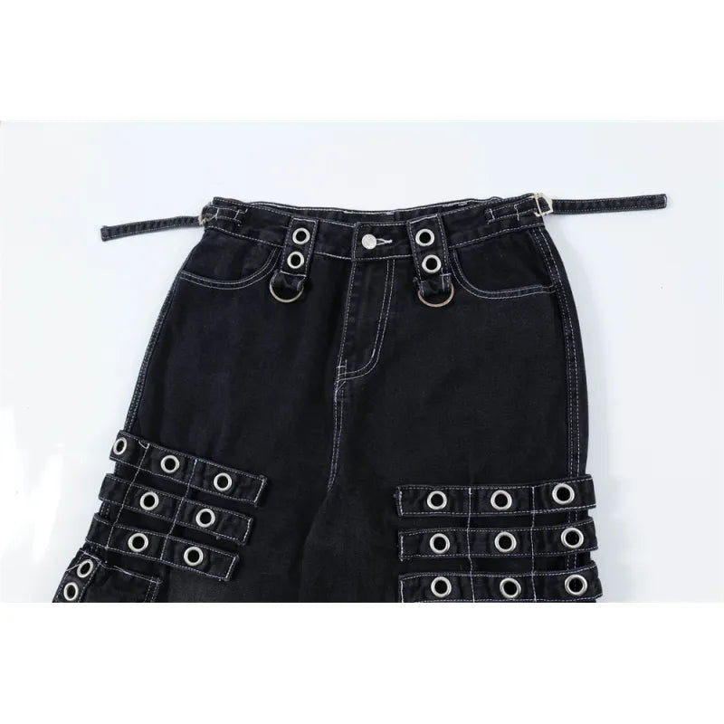 Fashion Punk Rock Cargo Jeans Men