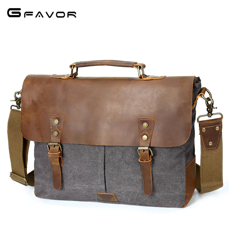 Canvas Crossbody Bag - Vintage Men's Bag