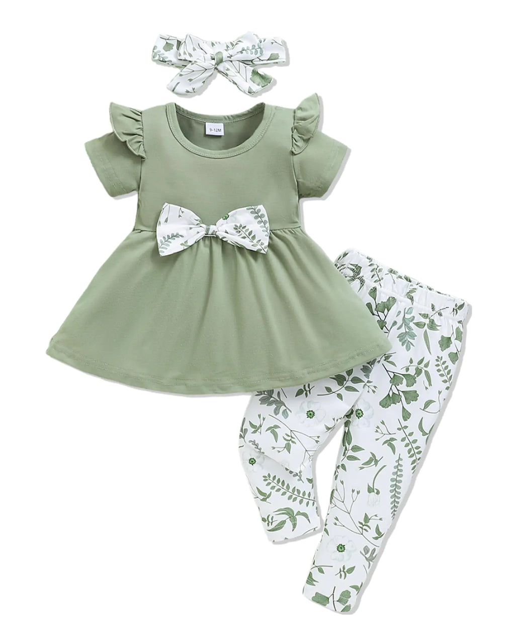 Doresbebe 3T Girl Clothes 2T Toddler Girl Clothes 2 Years Old Girl Outfits Floral Shirt Pants Girl Spring Summer Little Girl Clothes Green