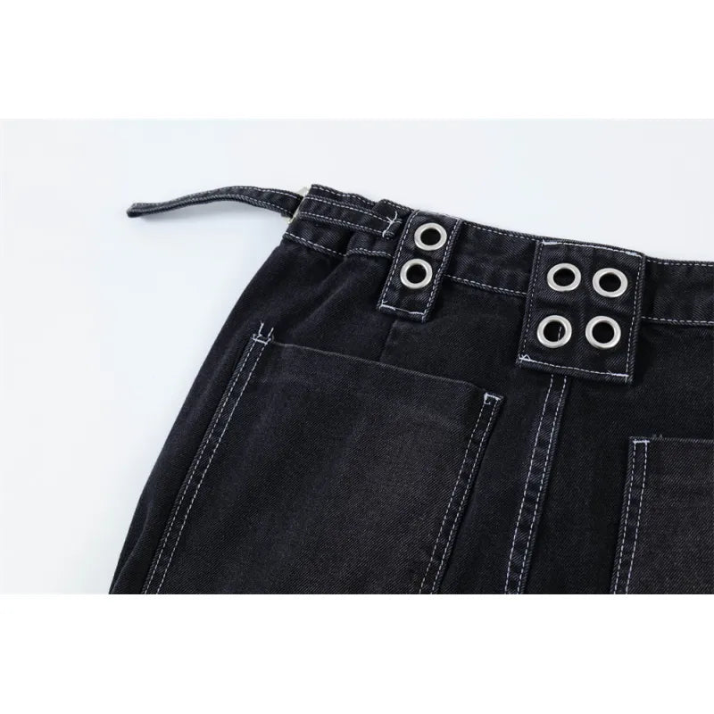 Fashion Punk Rock Cargo Jeans Men
