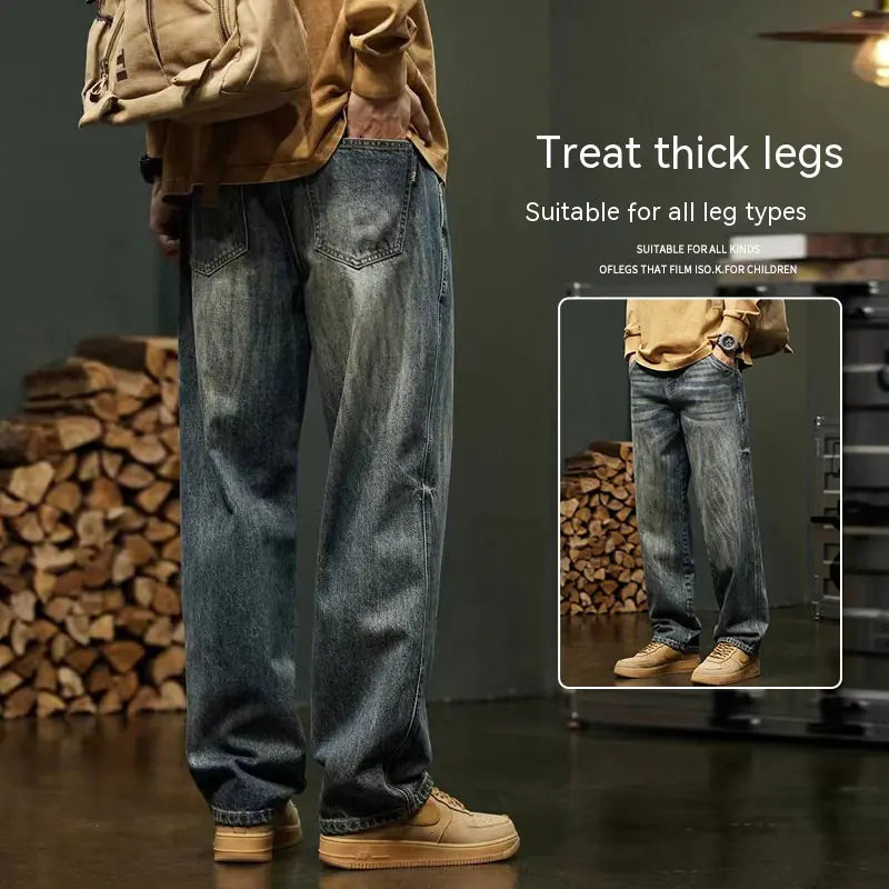 Men's Loose Fit Straight Cargo Pants