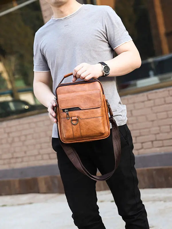 Messenger Bag, Tote Bag, Men's Shoulder Leather Bag