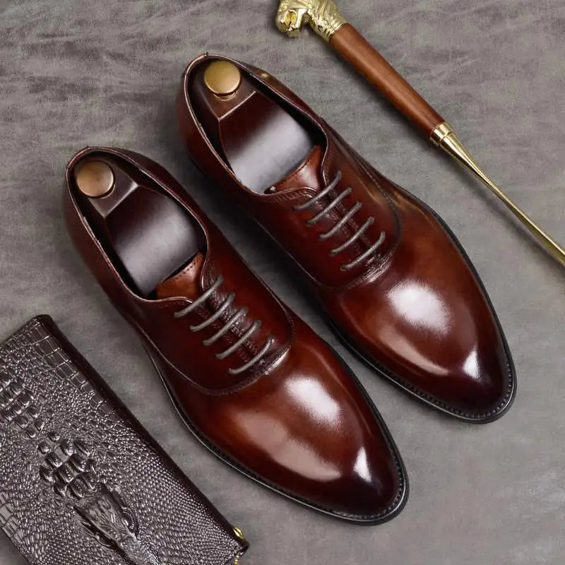 Handmade Oxford Shoes for Men - Large Size Wedding Shoes
