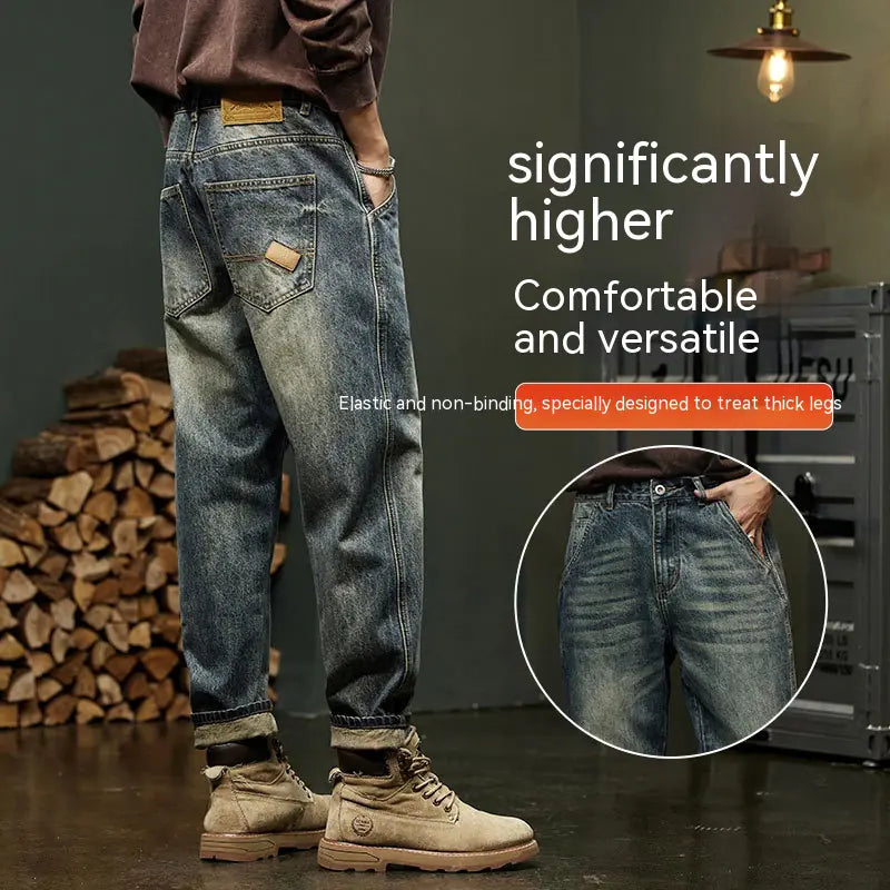 Men's Loose Fit Straight Cargo Pants