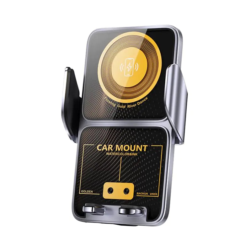 YORICAR Wireless Car Charger Car Mount Wireless Charger 15W QI Fast Charging Auto Clamping Air Vent Holder Included Phone Charger for Car Wireless Charger for car (Black)