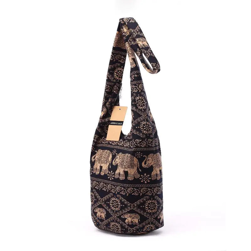 Travel Crossbody Bag, Artistic Fabric Shoulder Bag
