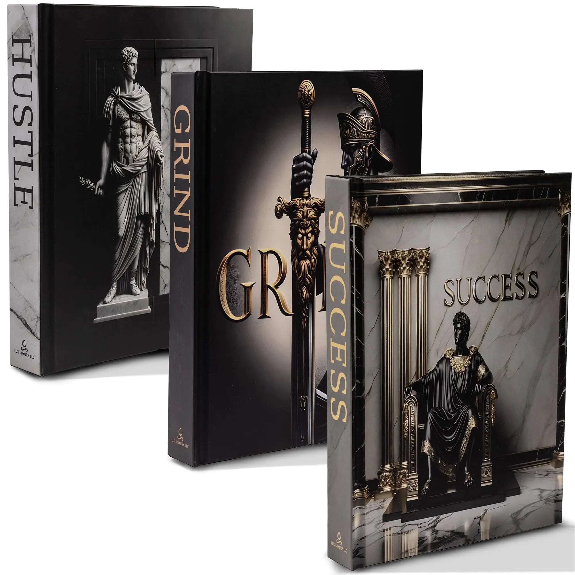 Decorative Books Set Of 3 Modern Fake For Decoration Motivational Decor Hard Cover Decor With Premium Design For For Home Decor Stackable Coffee