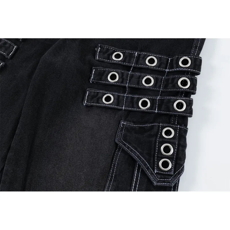 Fashion Punk Rock Cargo Jeans Men