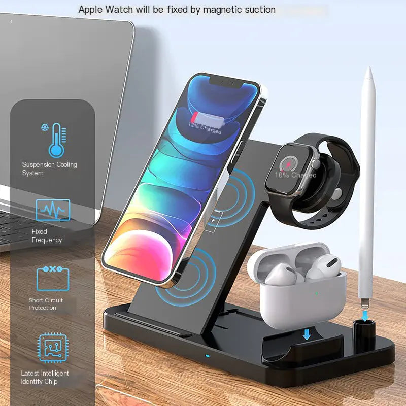 3-in-1 Wireless Charger & Stand for Phones and Watches