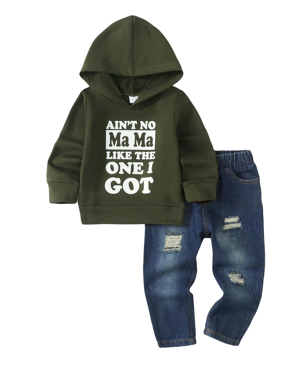 Saeaby 3T Boy Clothes Toddler Boy Clothes Fall Outfits Letter Prints Hoodies Blue Denim Jeans Pants Set 3 4 Year Old Boys Winter Clothes
