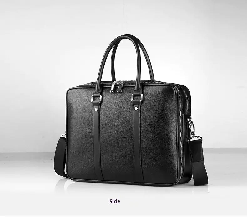 Men's Real-leather Business Handbag 14 Inch