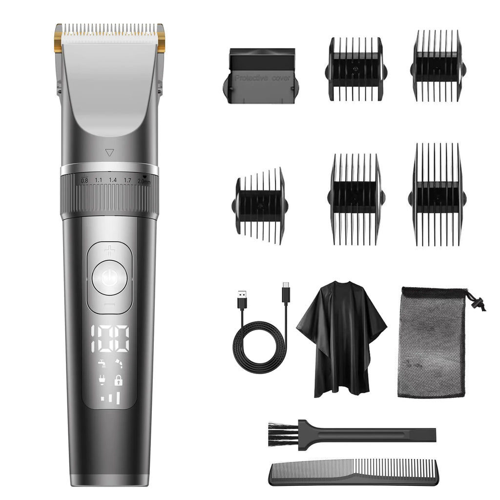 Haosens Rechargeable Hair Clippers for Men Cordless Hair Trimmers for Men Electric Hair Clippers - Clippers and Trimmers Set for Convenient at Home Haircutting