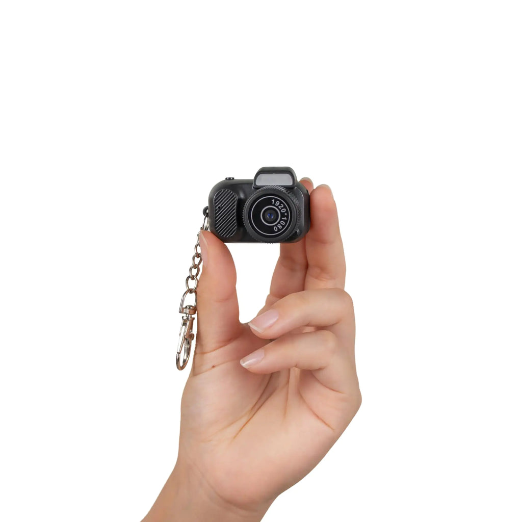 Looxe Mini Keychain Camera 1080P HD Video Camera Worlds Smallest Camera 2MP Micro Mini DV DVR Camera Camcorder Keychain 2000 Style Retro Camera (64 GB)
