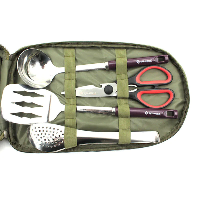 Outdoor Camping Cookware Set with BBQ Tools