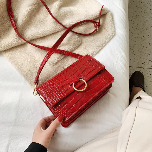 Crocodile Pattern Crossbody Bag - Fashionable Shoulder Bag