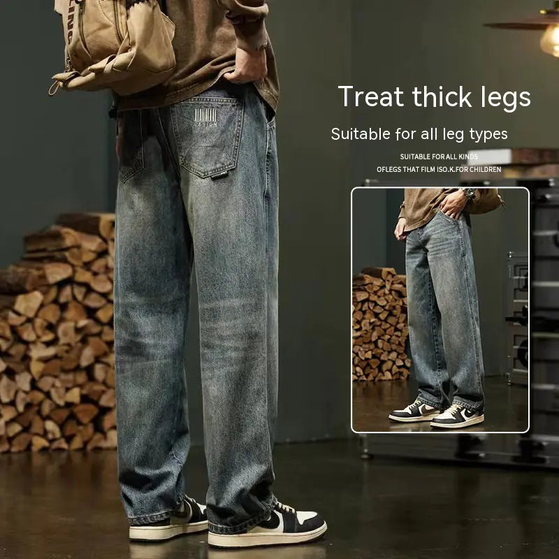 Men's Loose Fit Straight Cargo Pants
