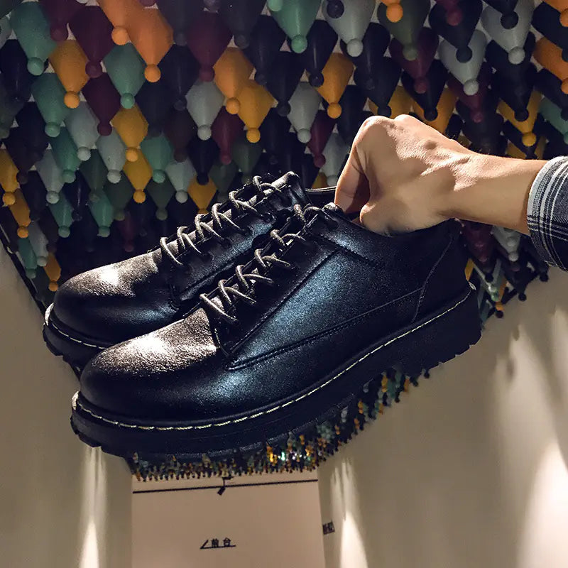 Bright Leather Casual Shoes for Men