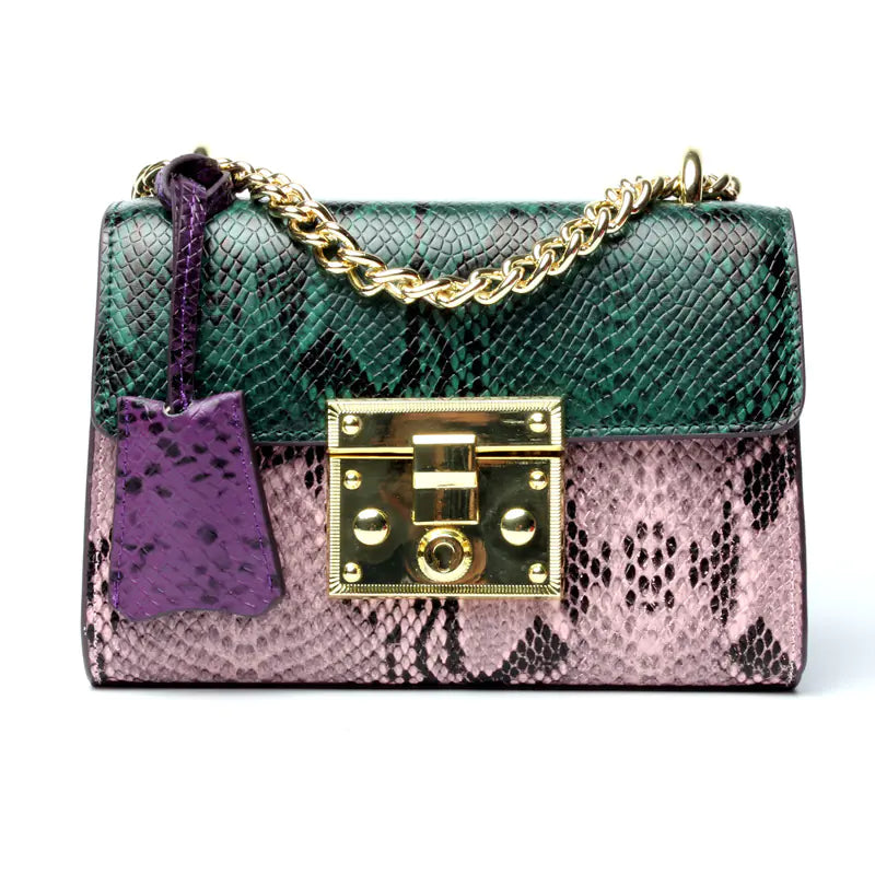 Leather Chain Crossbody Bag and Tote Bag