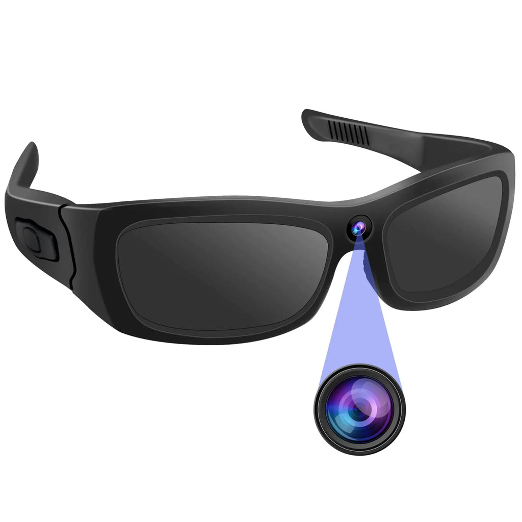 Sunglasses Sport Camera HD 1080P Glasses Action Camera Portable Wearable Sunglasses Camera Bluetooth Sunglasses Video Camera with Loop Recording