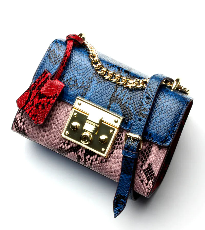 Leather Chain Crossbody Bag and Tote Bag