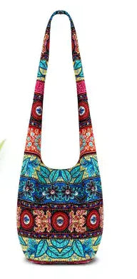 Travel Crossbody Bag, Artistic Fabric Shoulder Bag