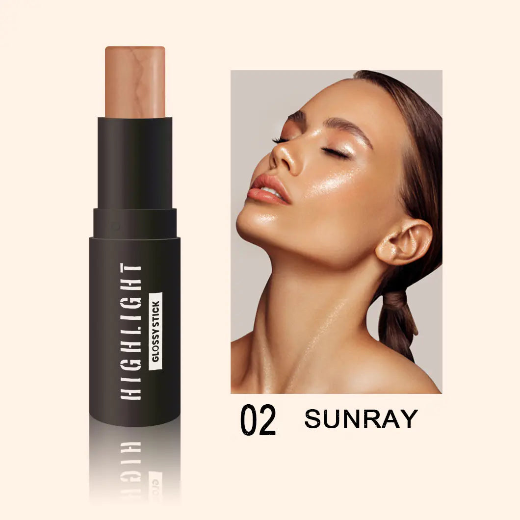 Pearlescent Brightening Contour Stick and Bronze Lipstick