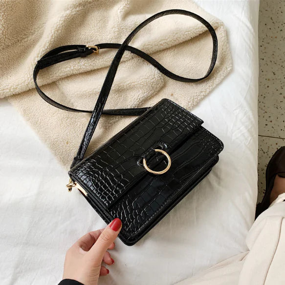 Crocodile Pattern Crossbody Bag - Fashionable Shoulder Bag