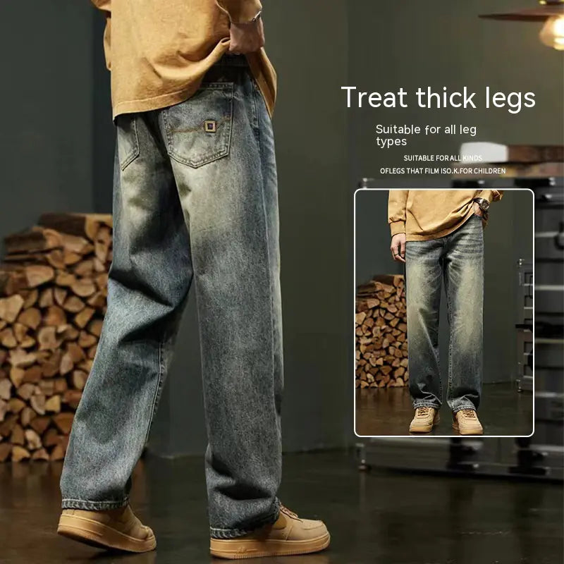 Men's Loose Fit Straight Cargo Pants